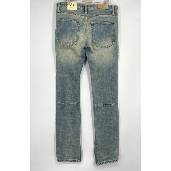 NWT MNML Men’s Ankle Zip Straight Leg Jeans Blue 31 - Picture 3 of 5